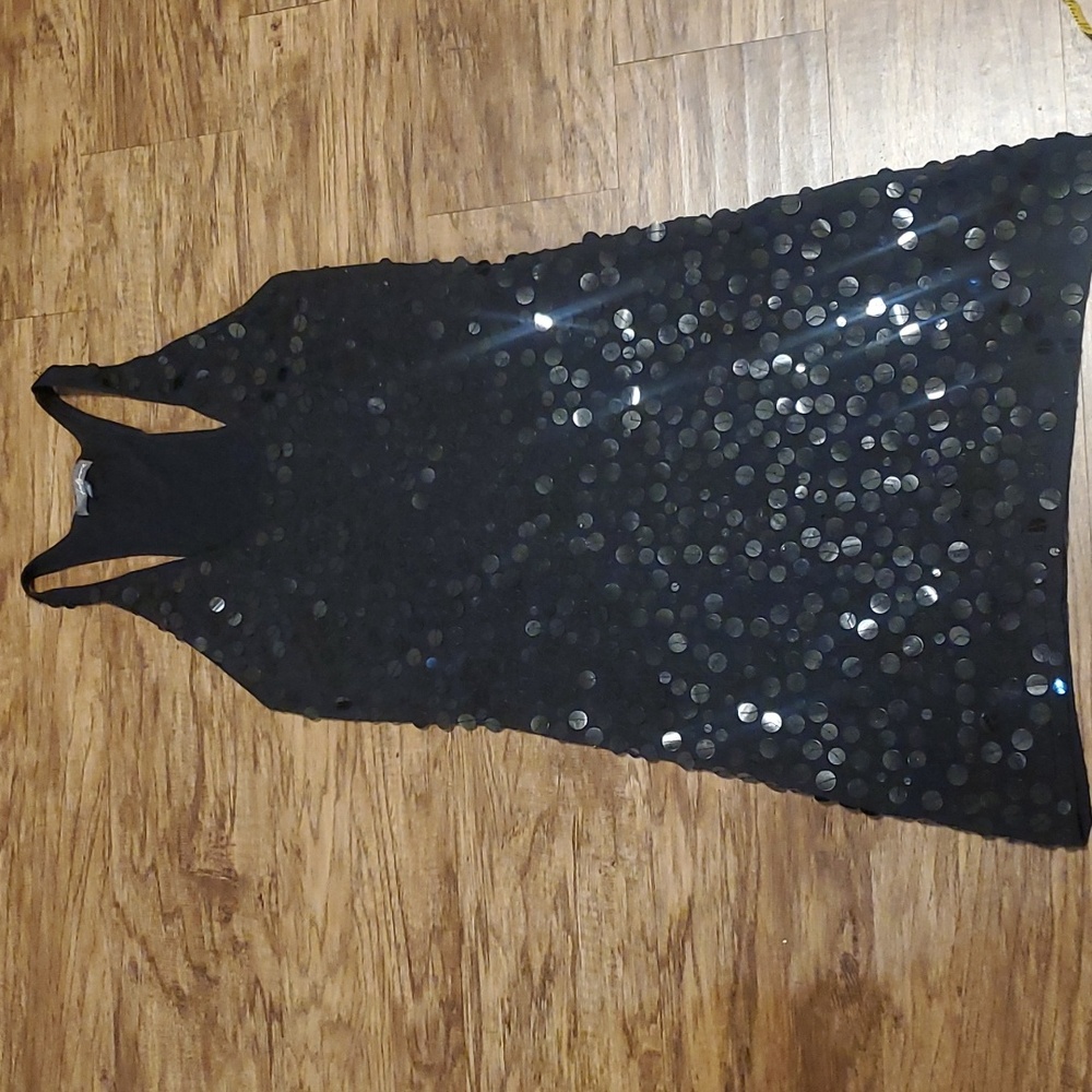 Beautiful new black sequin dress large